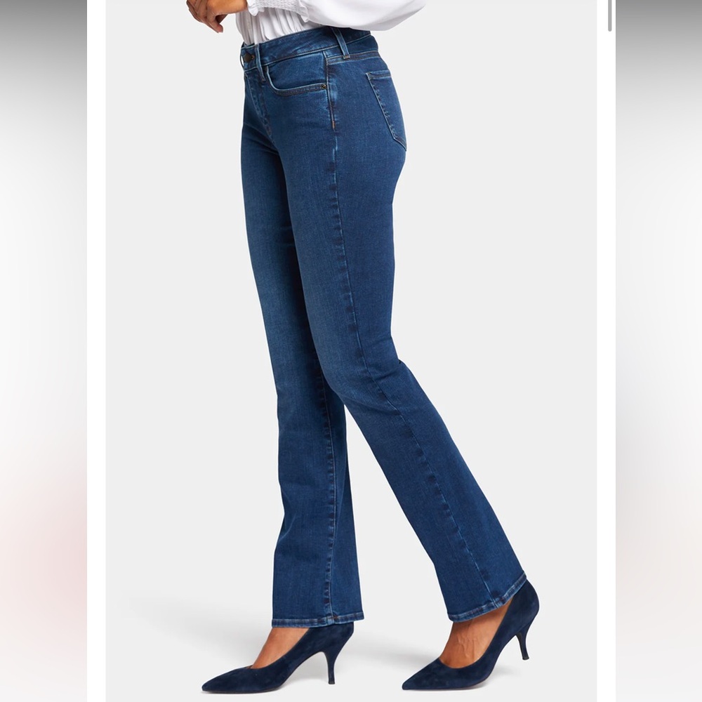 NYDJ Bootcut Jeans Lift Tuck Technology Embellished Pockets Shaping Slimming 2P